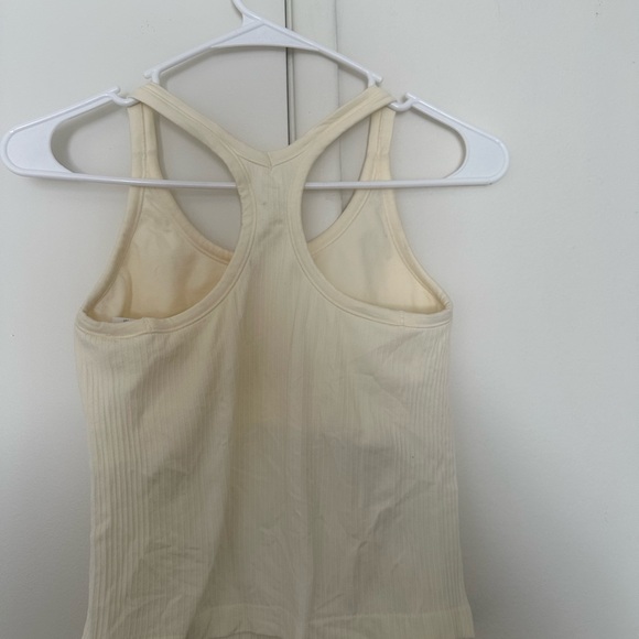 Cream Racerback Tank Top - Picture 2 of 2